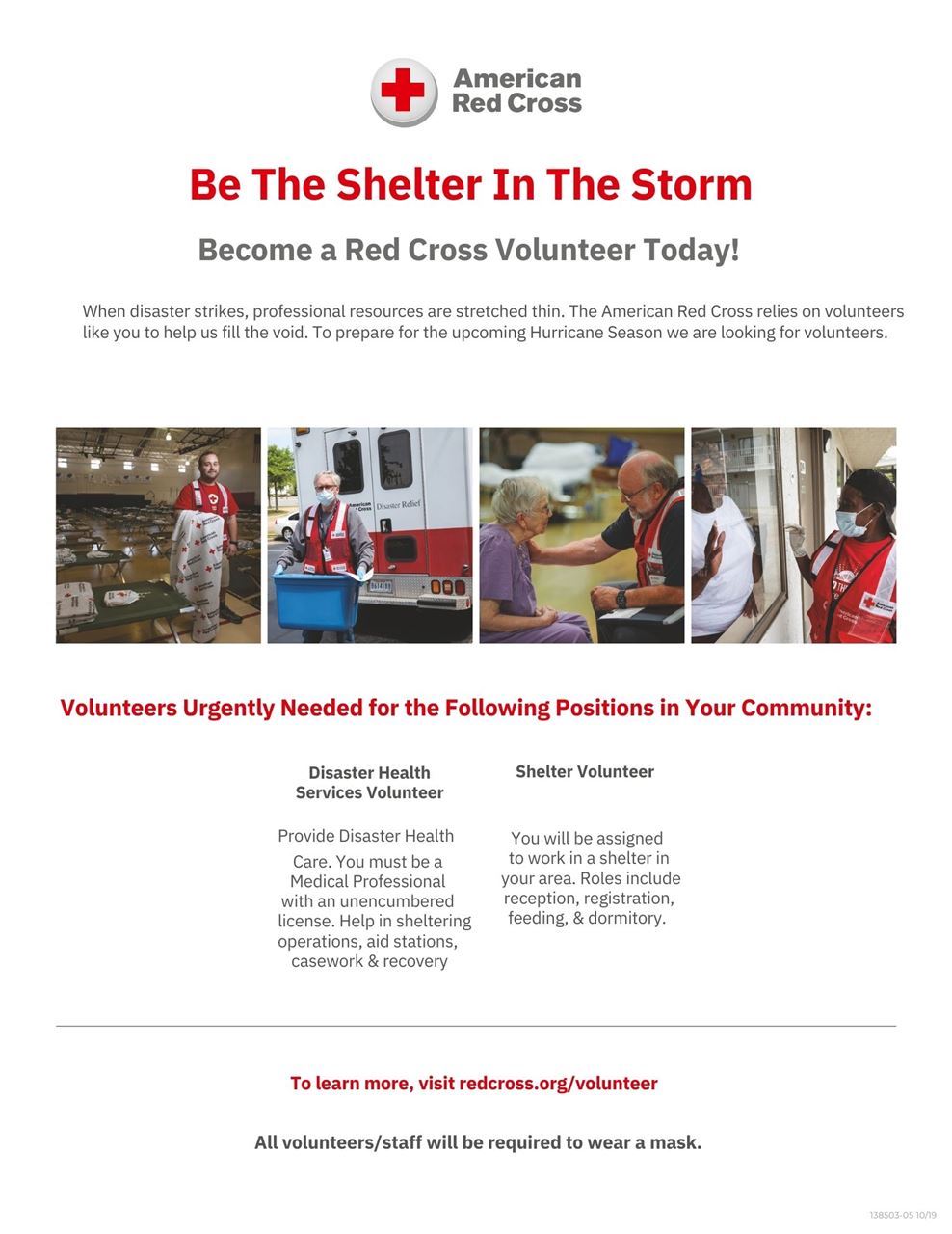 Red Cross volunteer request image